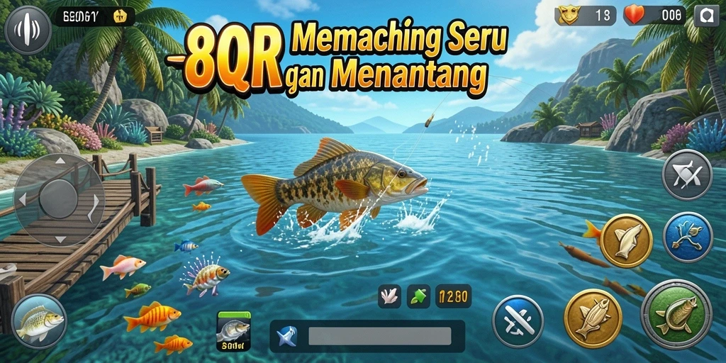 Tampilan gameplay 8QR yang penuh ketegangan di laut.