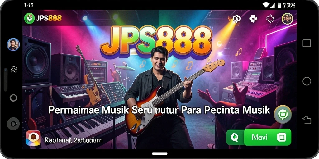 Tampilan gameplay seru dalam JPS888 yang memadukan musik dan permainan.