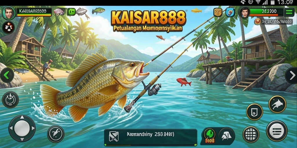 Tampilan gameplay KAISAR888 dengan aksi memancing yang mendebarkan.