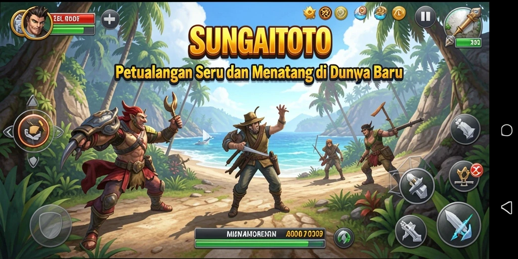 Tangkapan layar gameplay SUNGAITOTO yang menampilkan aksi petualangan seru.