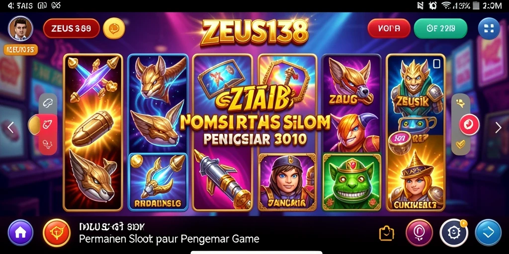 Tampilan gameplay menarik dari game Slot ZEUS138.